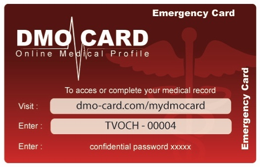 Front of a DMO-Card